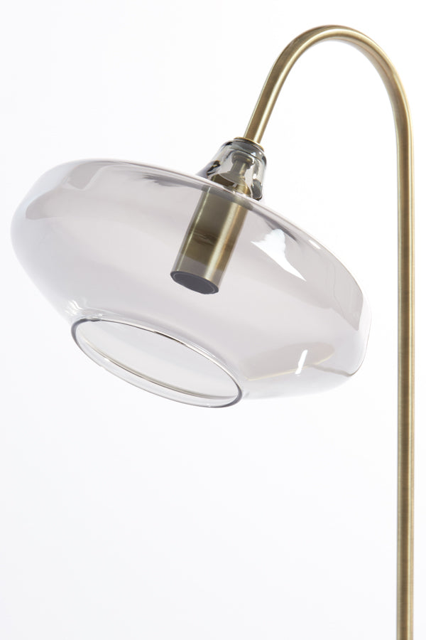 Light & Living - Tafellamp 'Solna' (Antique Bronze & Smoked Glass)