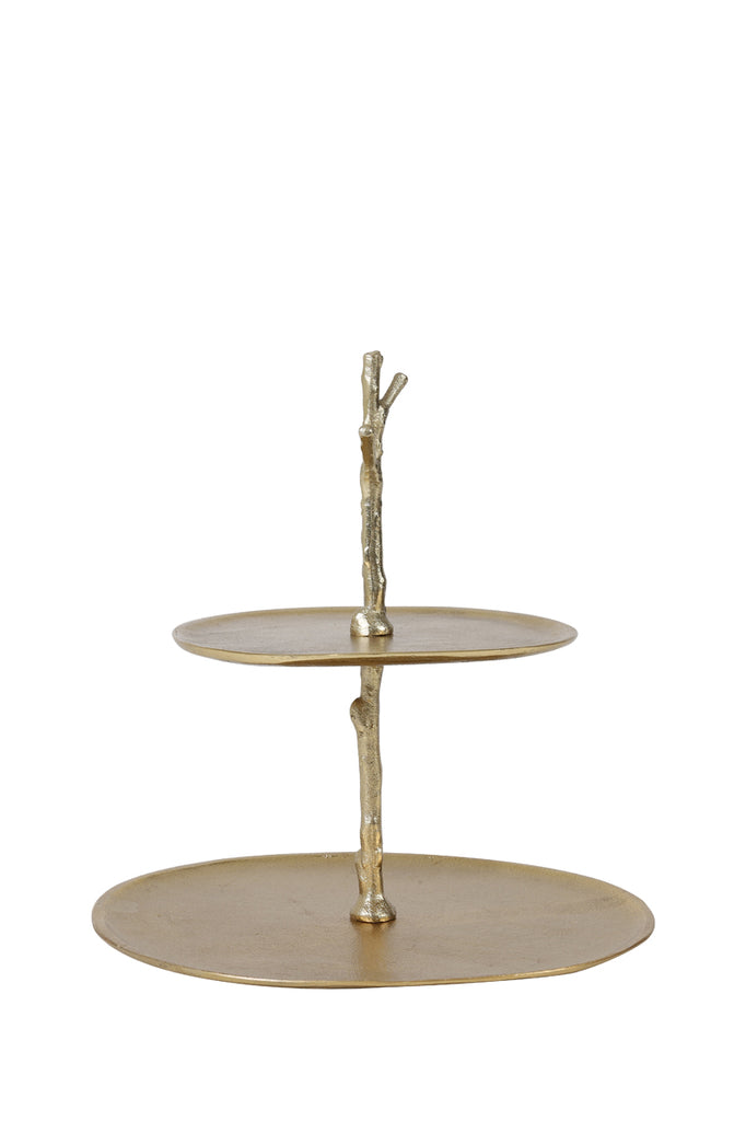 Light & Living - Etagère 'Tresa' (2 laags, 31cm hoog, goud)