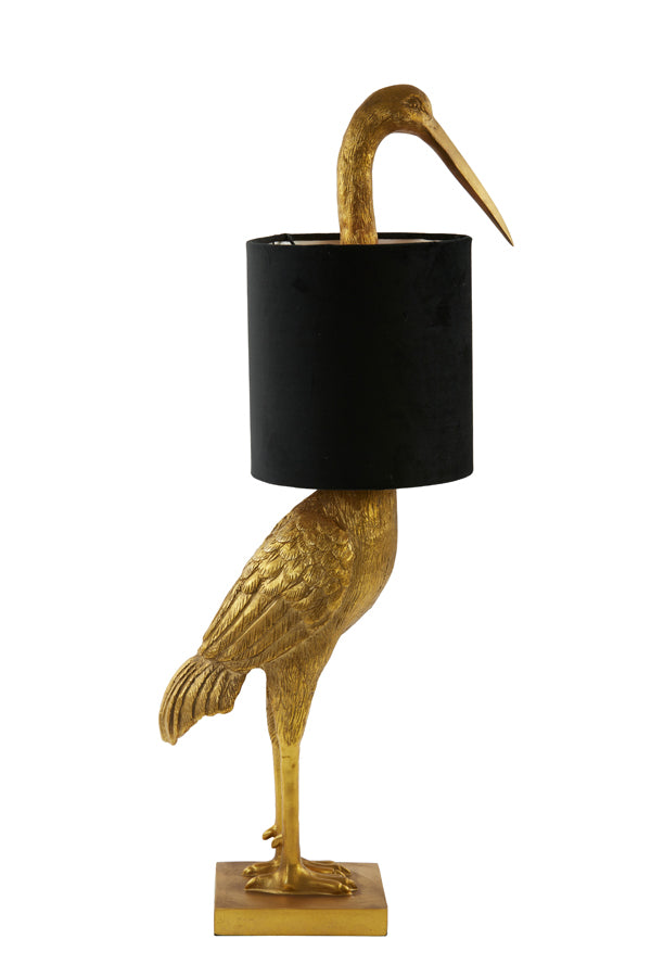 Light & Living - Tafellamp 'Crane' (Antique Bronze & Velvet Black)