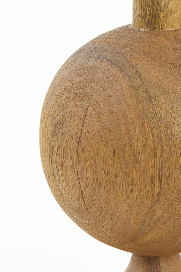 Light & Living - Lampenvoet 'Tomasso' (38cm hoog, Hout, Matbruin)