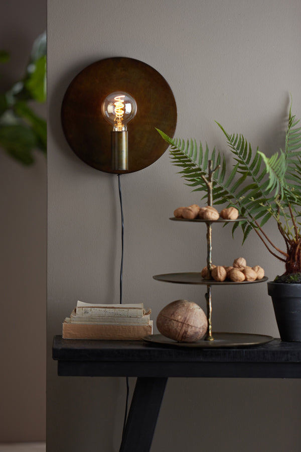 Light & Living - Wandlamp 'Disc' (30cm, Gold Grey)