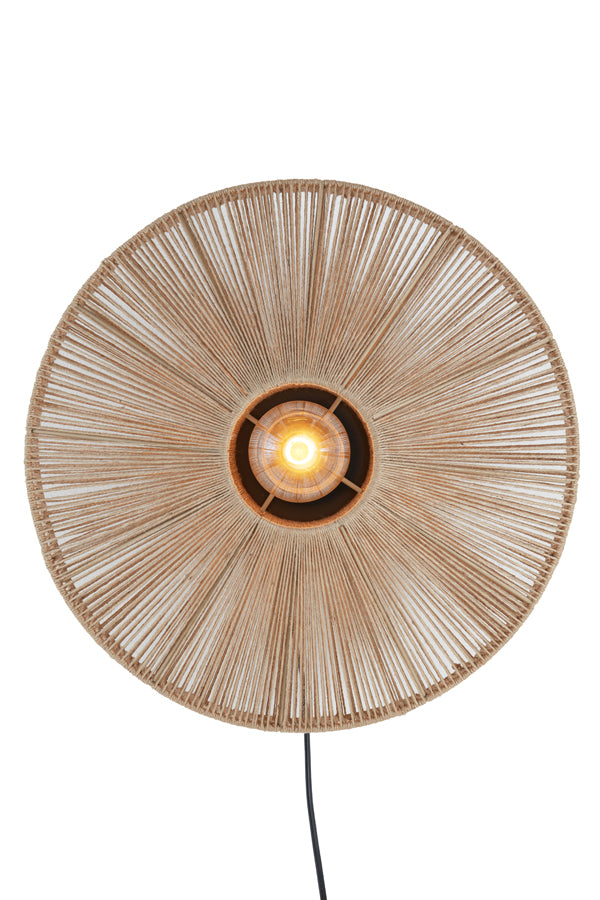 Light & Living - Wandlamp 'Lyra' (Maat M, Naturel & Matzwart)