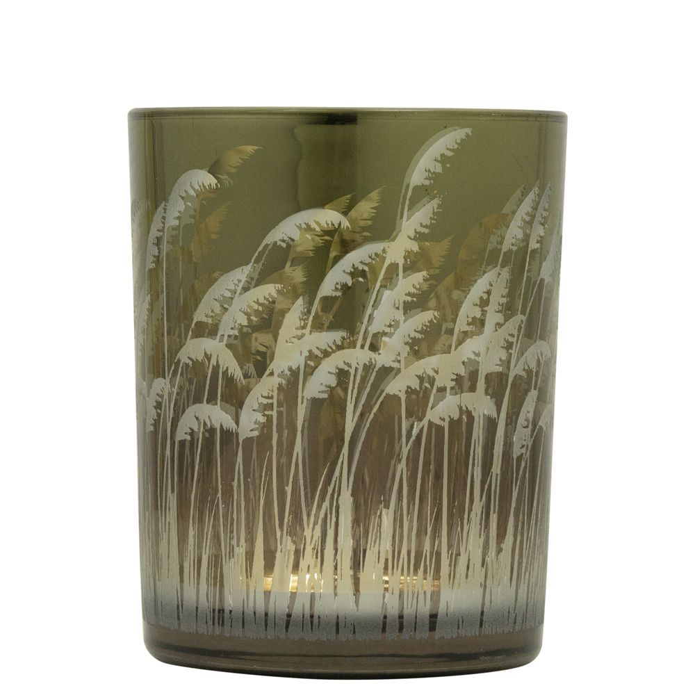 Mars & More - Windlicht 'Palmgras' (Medium, 12cm, Goud)