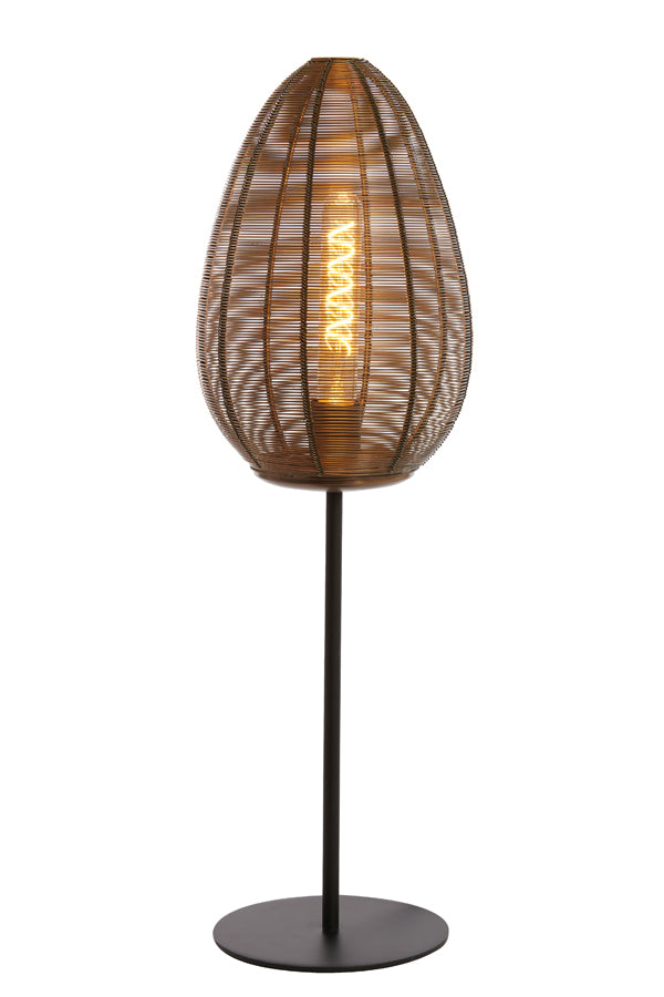 Light & Living - Tafellamp 'Yaelle' (Maat L, Antique Bronze & Matzwart)