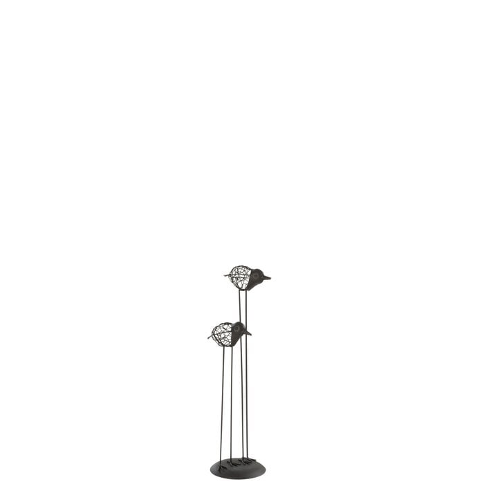 J-Line - Decoratieve vogels 'Birds' (Small) - Zwart