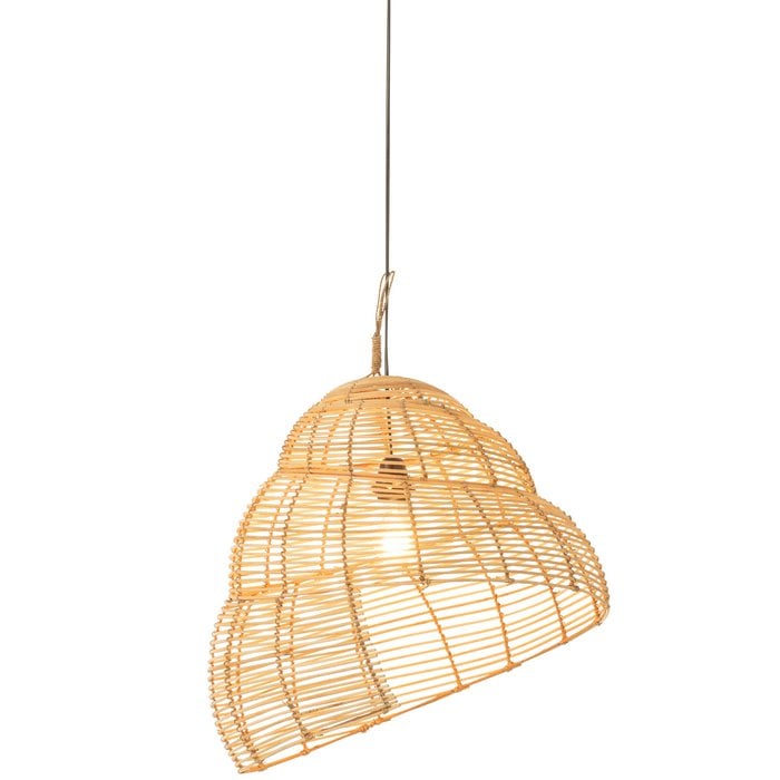 J-Line - Hangende lamp 'Slak' (Bamboe, Naturel)