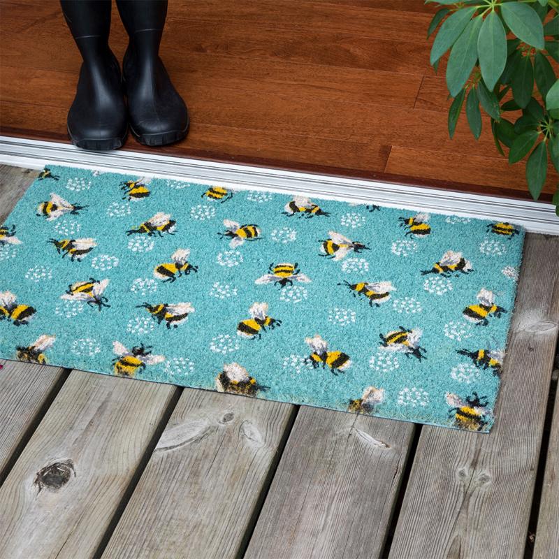 Rex London - Deurmat met bijenprint 'Bumblebee'