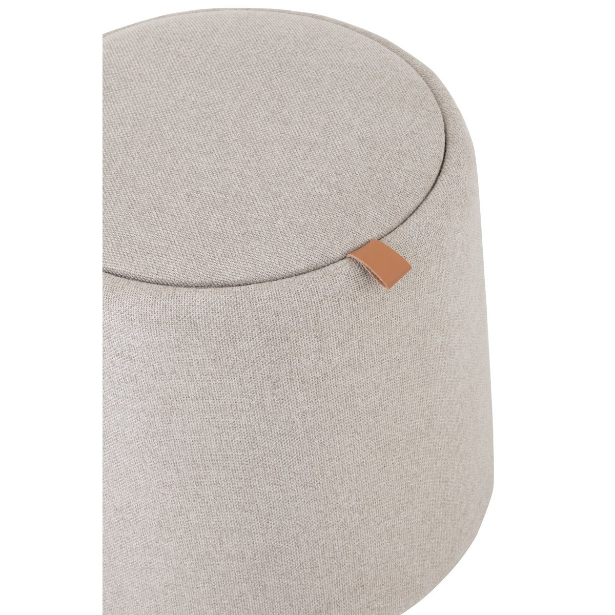 J-Line - Poef/Bijzettafel 'Round' (Beige)