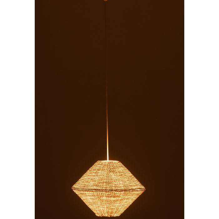 J-Line - Hanglamp 'Ufo Raffia' (Small) - Wit