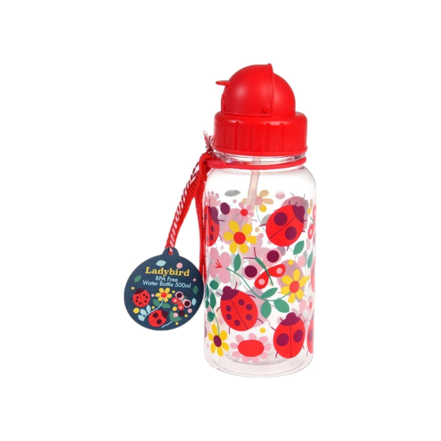 Rex London - Kinderwaterfles 'Ladybird' (500ml) - Clear