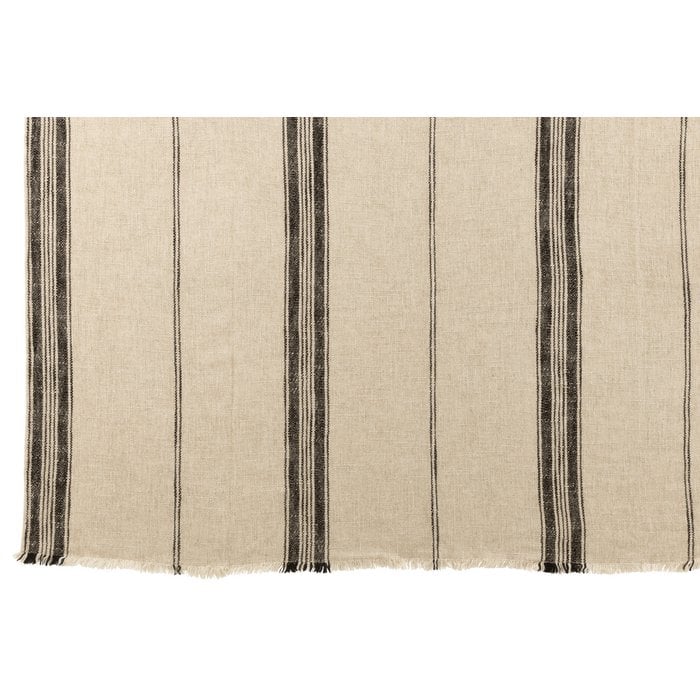 J-Line - Plaid met lijnen 'Lines' (176cm x 130cm) - Beige