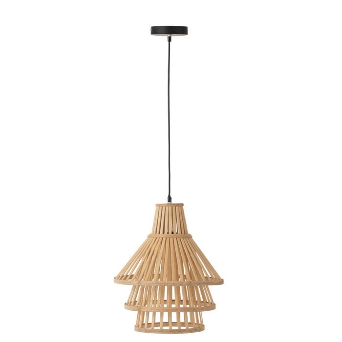 J-Line - Hanglamp 'Bamboe' (Naturel, Maat M)