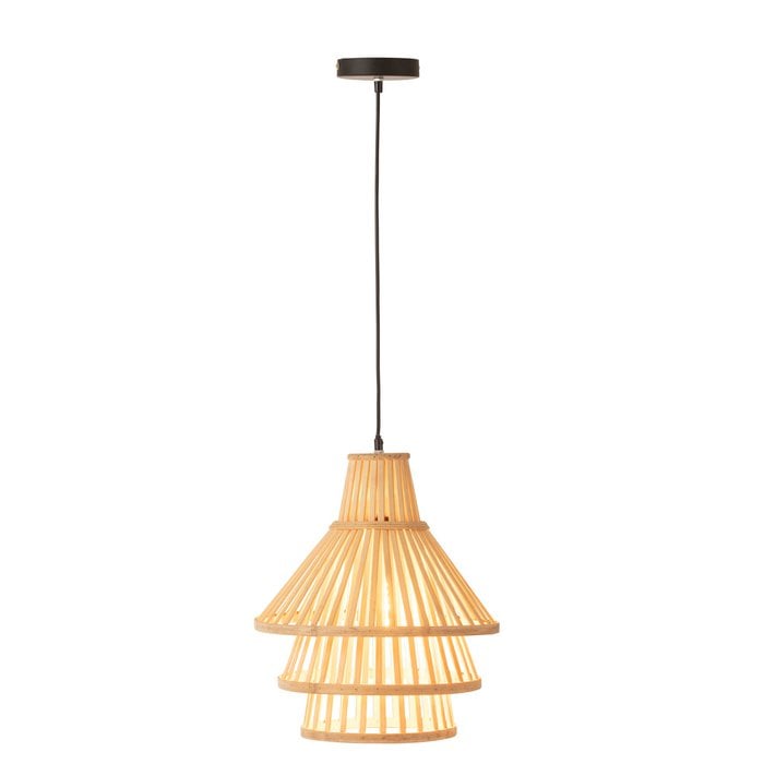 J-Line - Hanglamp 'Bamboe' (Naturel, Maat M)