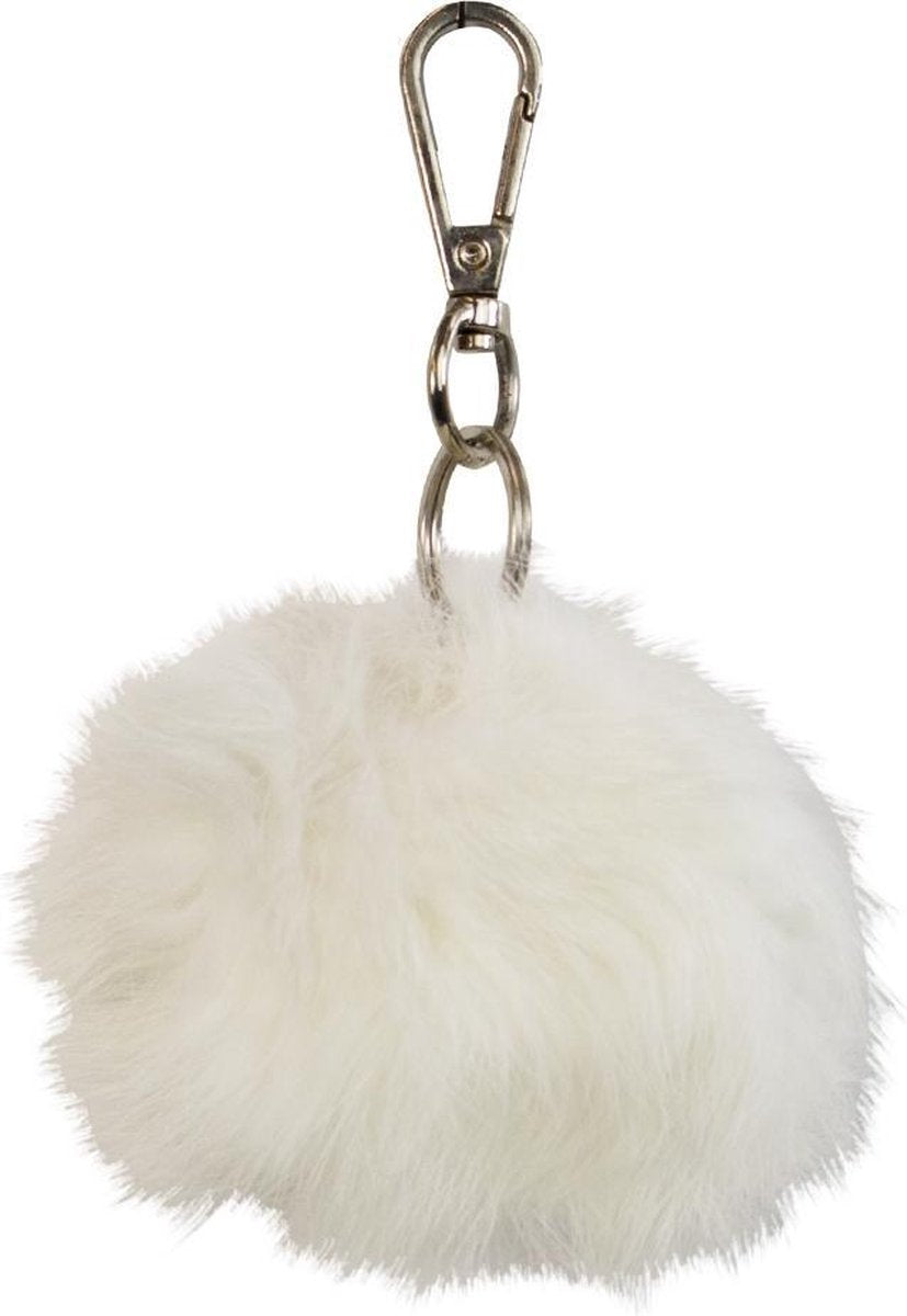 Mars & More - Sleutelhanger 'Pompom' (Wit)