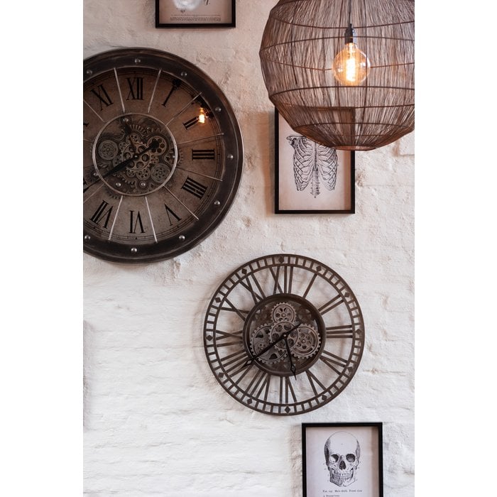 J-Line - Uhr 'Radars Roman Numerals' - Grau (60cm)