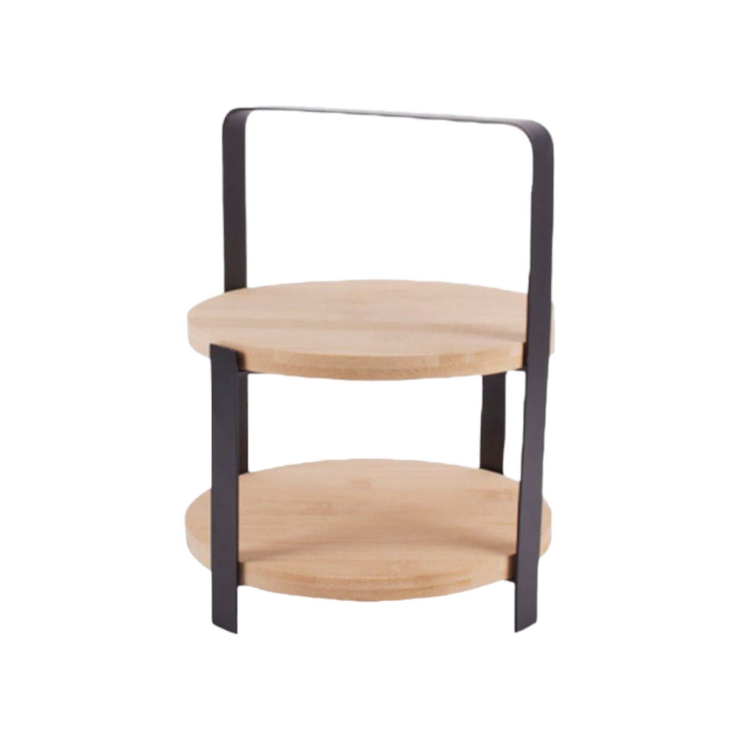 Gusta - Etagere 'Boe' (Bamboe, 2-laags, Ø 27 x 39cm)