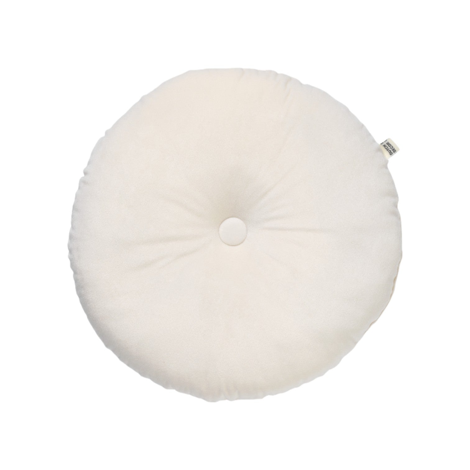 Dutch Decor - Rond sierkussen 'Olly' - Snow White (Ø40cm)