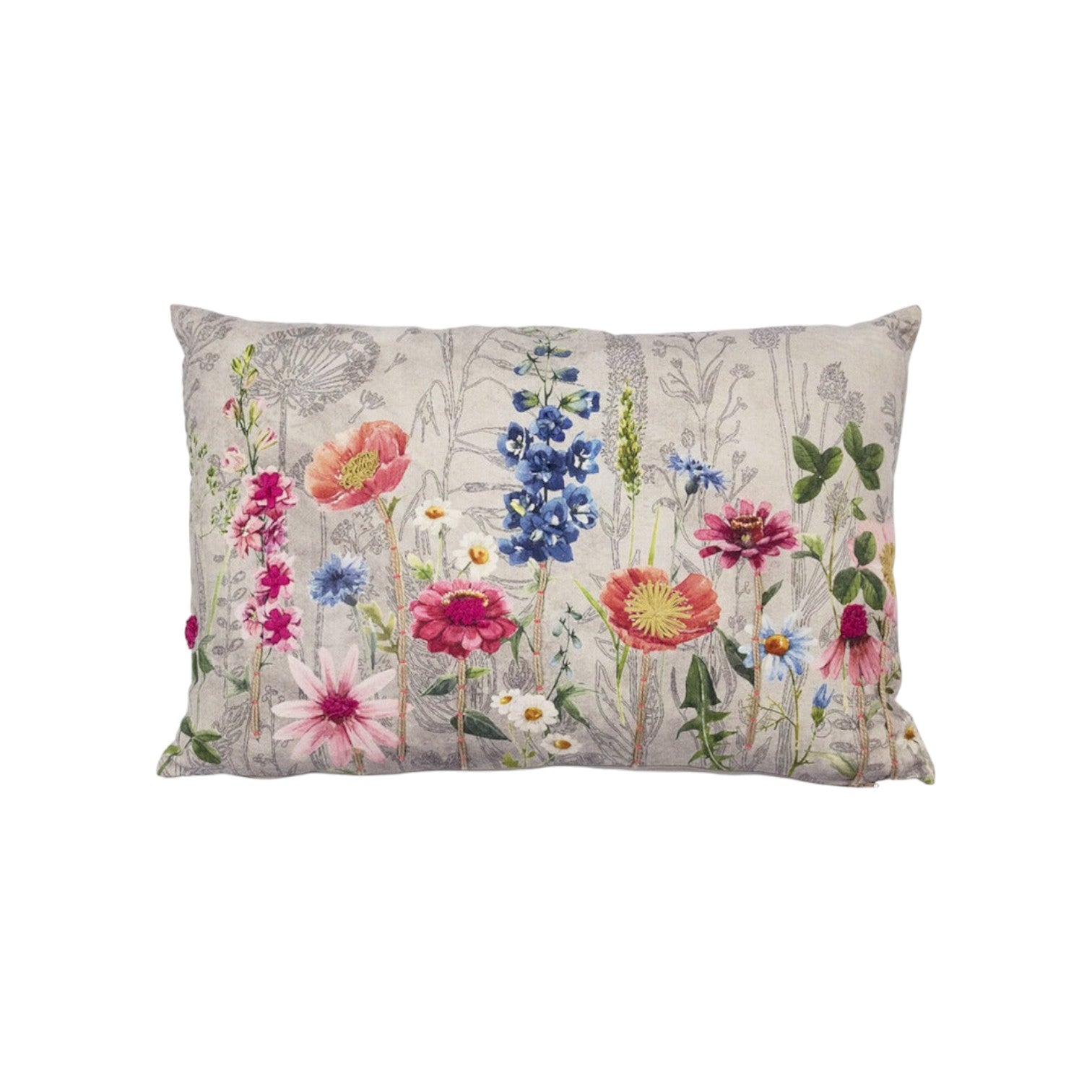 Mars & More - Sierkussen met bloemen 'Larkspur' (40 x 60cm)