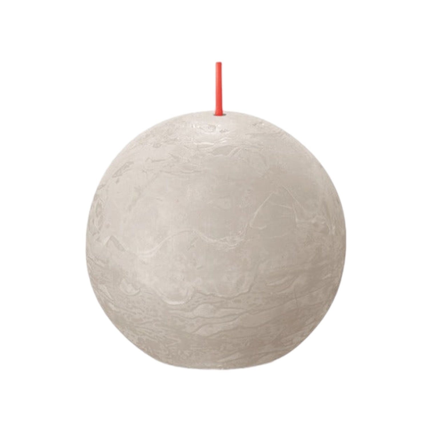 Bolsius - Rustieke kleine stompkaars 'Boule' (Ø7.6cm) - Sandy Grey