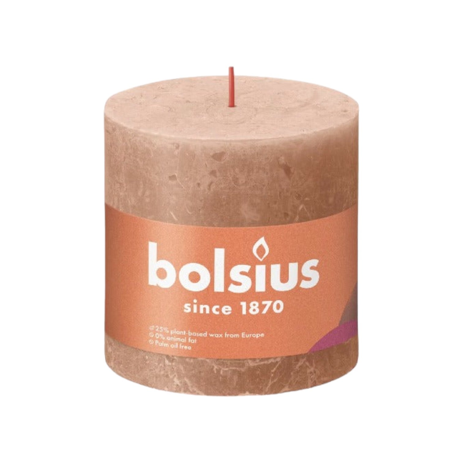 Bolsius - Rustieke stompkaars 'Shine' (Ø10cm) - Creamy Caramel