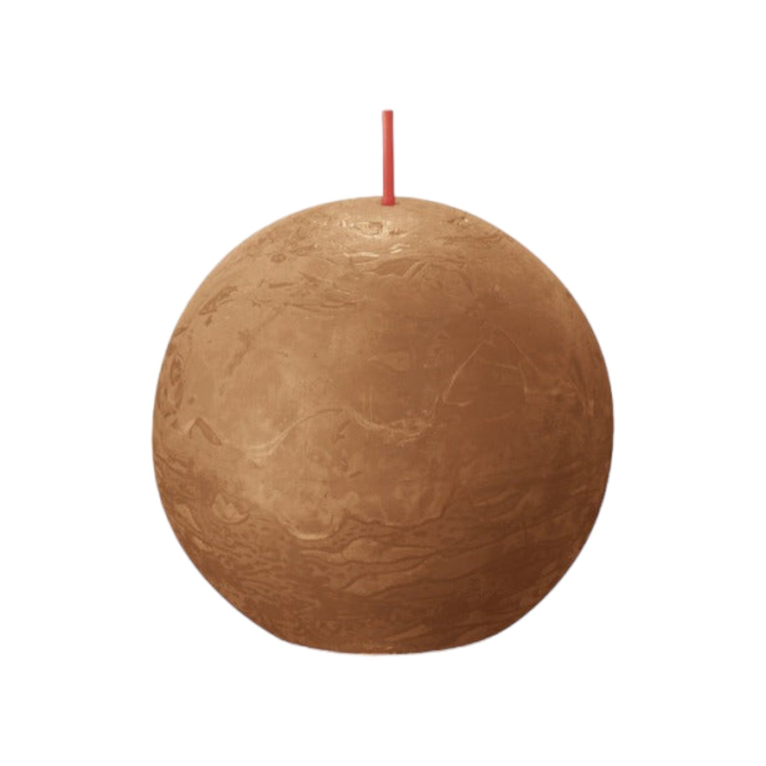 Bolsius - Rustieke kleine stompkaars 'Boule' (Ø7.6cm) - Spice Brown