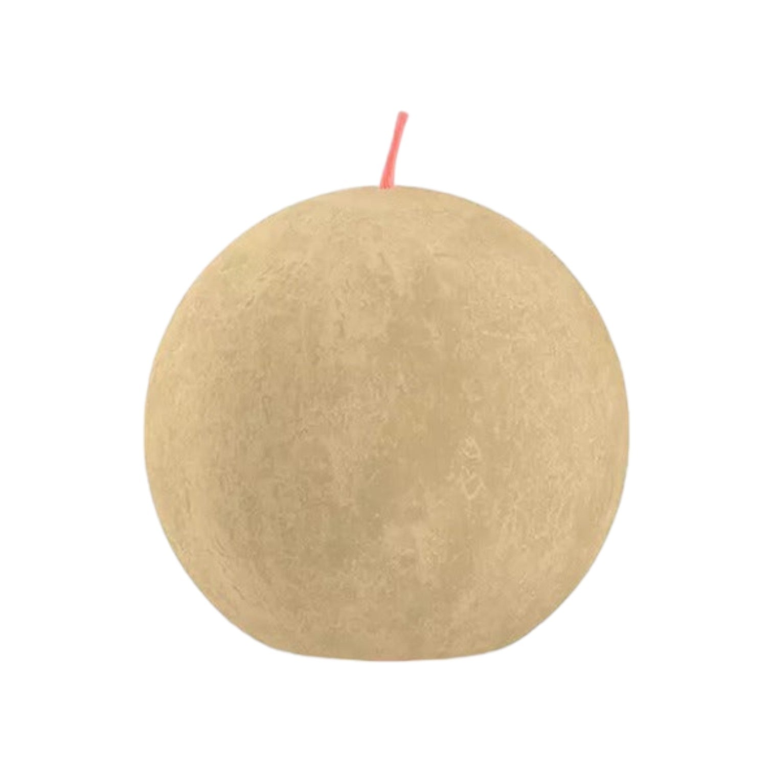 Bolsius - Rustieke kleine stompkaars 'Boule' (Ø7.6cm) - Oat Beige