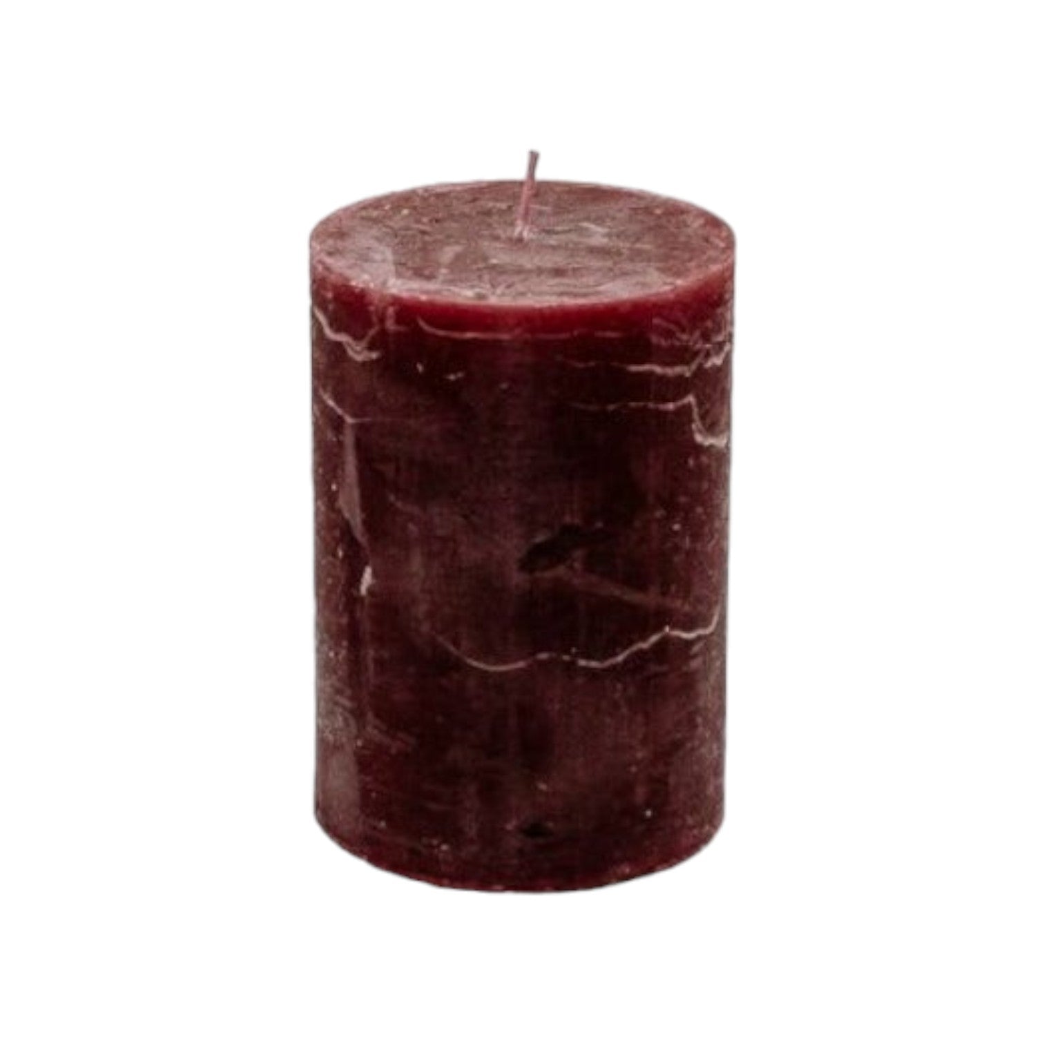 Branded By - Kaarsen 'Pillar' (Ø7cm x 10cm) - Wine Red (set van 6)