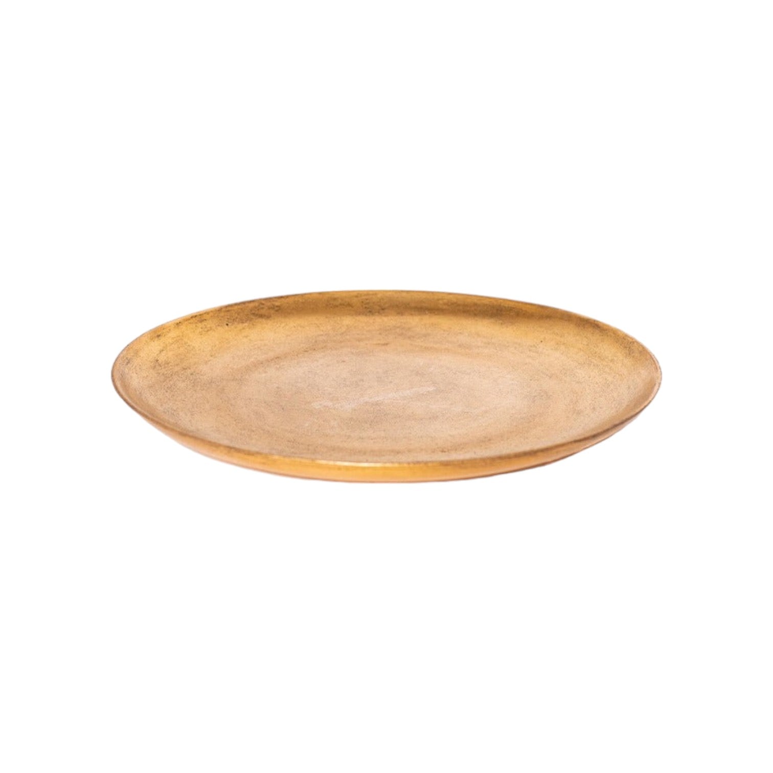 Home Society - Ronde tray van bamboe 'Pelle' - Goud