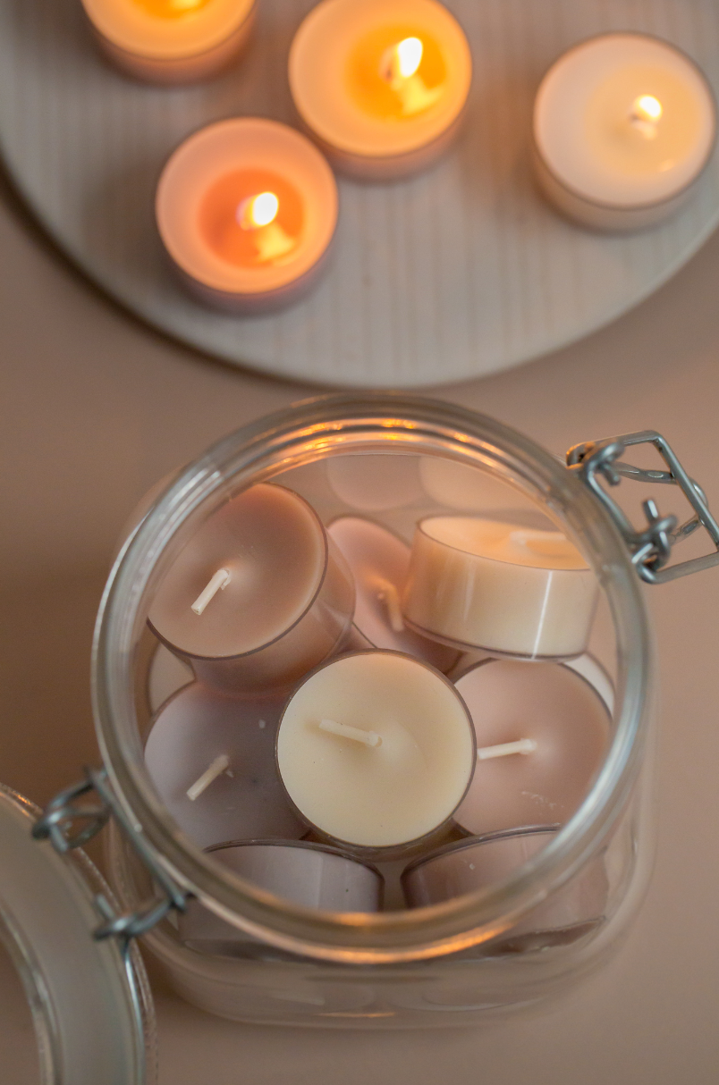 Rustik Lys - Weckpot met waxinelichtjes 'Weck' (Cafe Latte