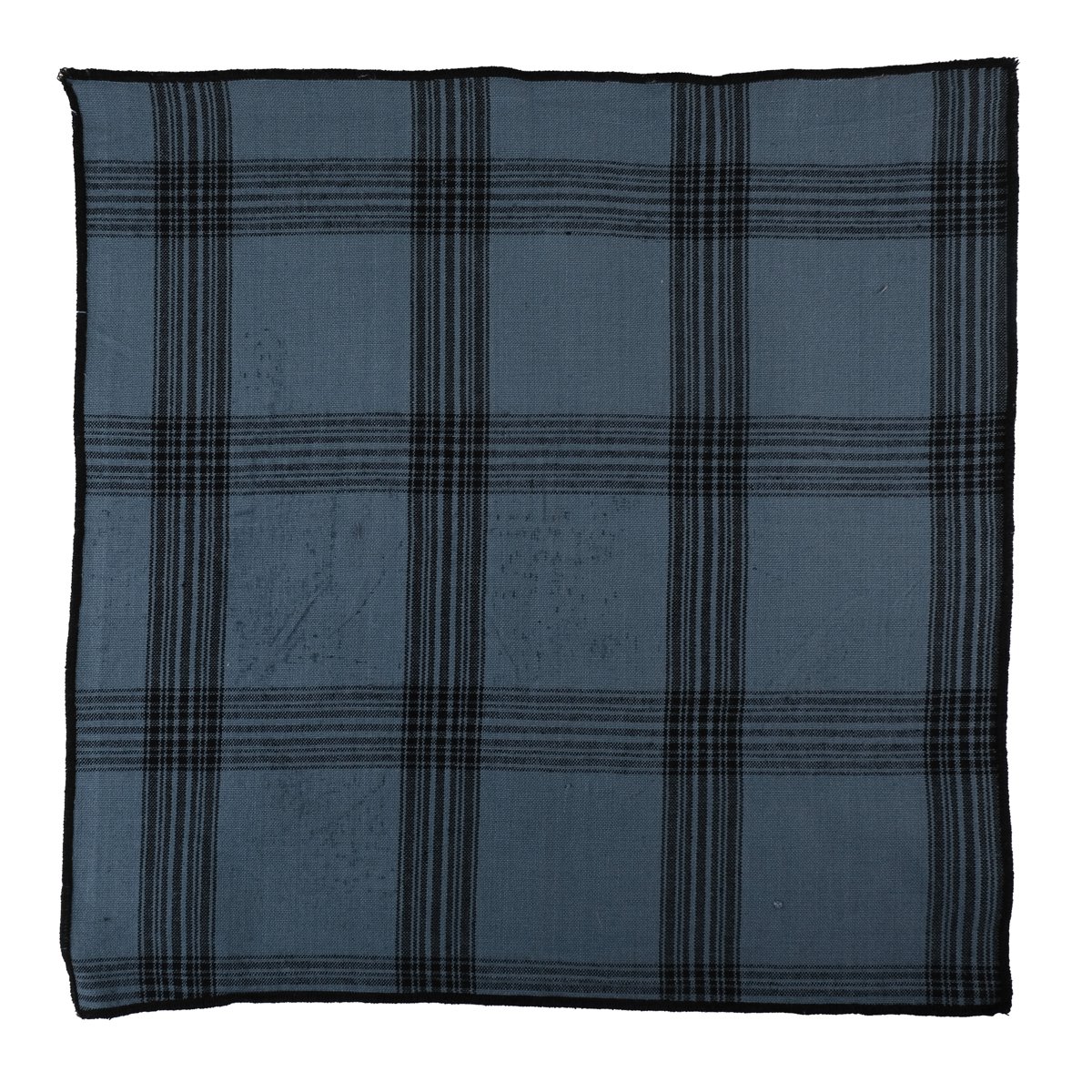 Linen & More - Servetten 'Black Check' (40cm x 40cm, Mirage Blue)