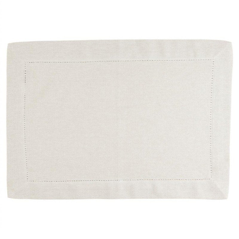 Linen & More - Placemats 'Indi' (35cm x 50cm, Set van 4, Ivory)