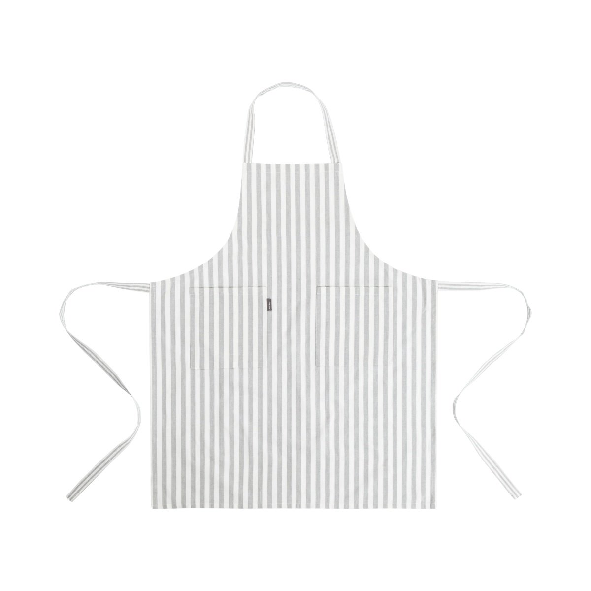 Linen & More - Schort 'Fine stripe' (Light Grey)