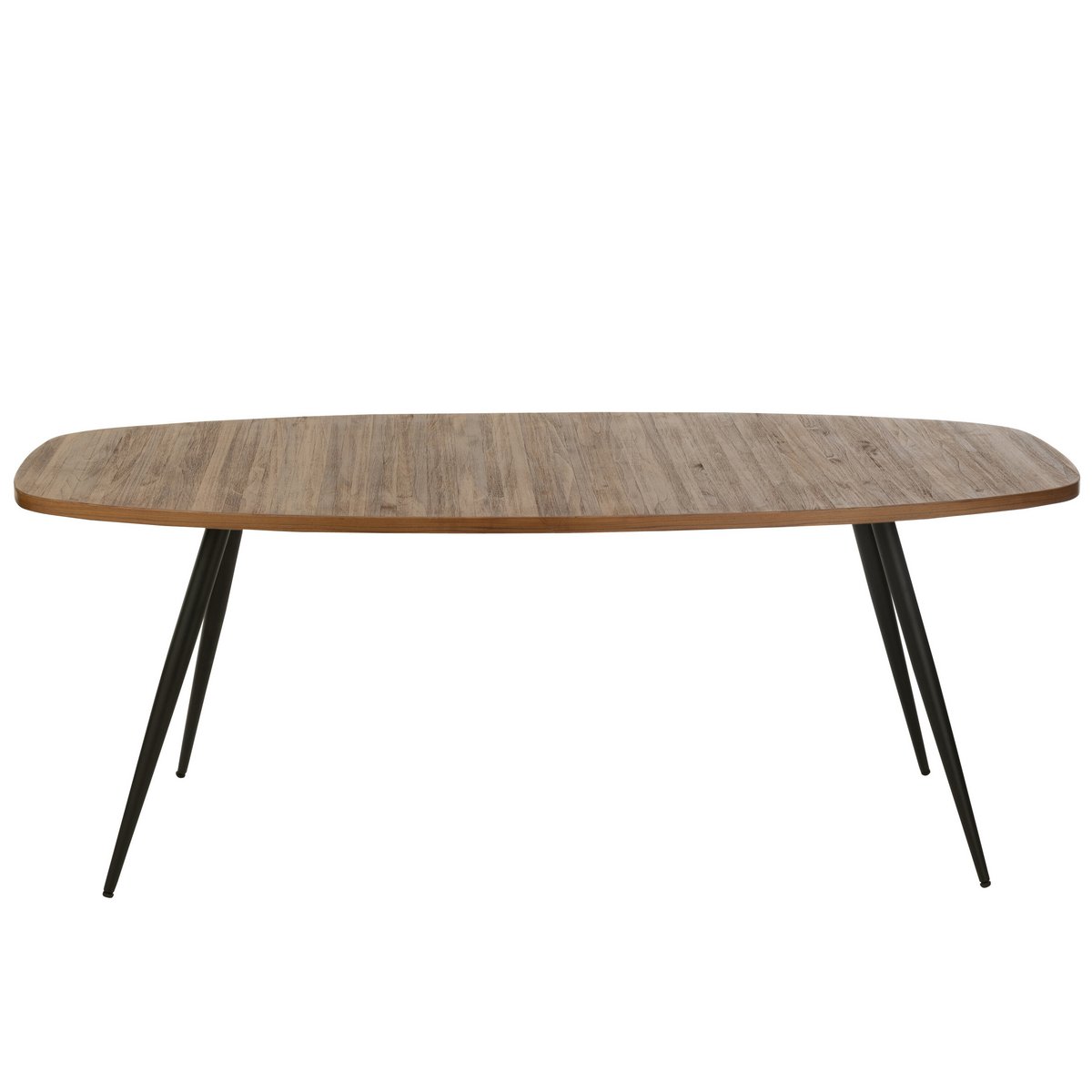 J-Line - Ovalen eettafel 'Teak' (Naturel)