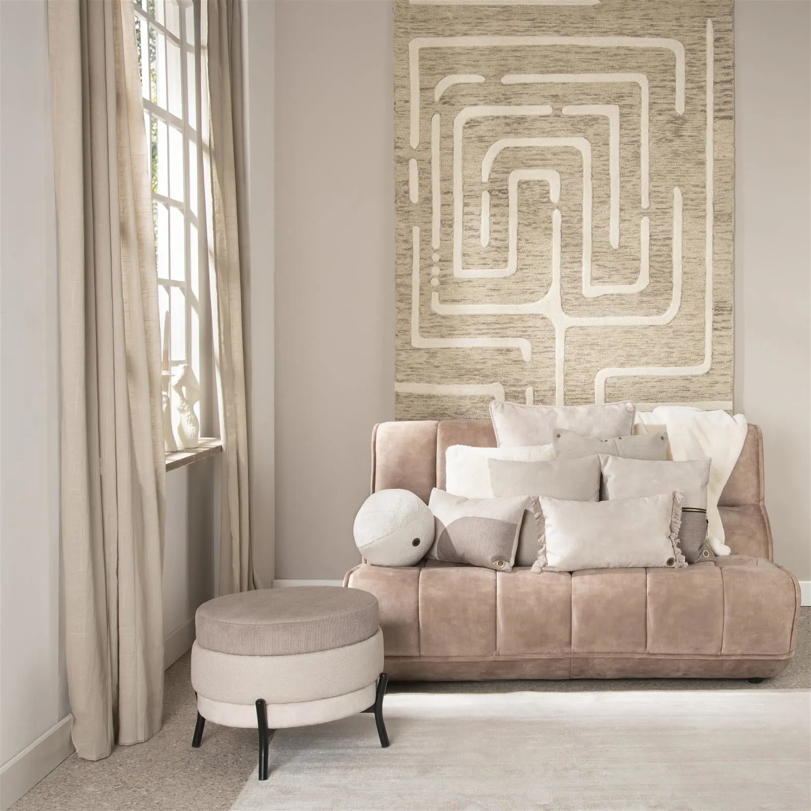 COCO Maison - Sierkussen 'Avery' (50cm x 50cm) - Beige