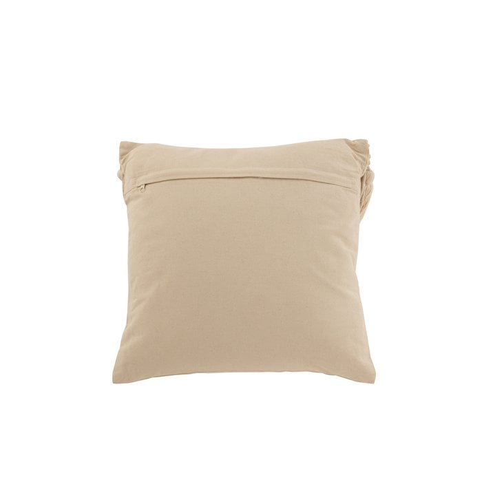 J-Line - Kussen 'Cosy' (Beige, Maat S)