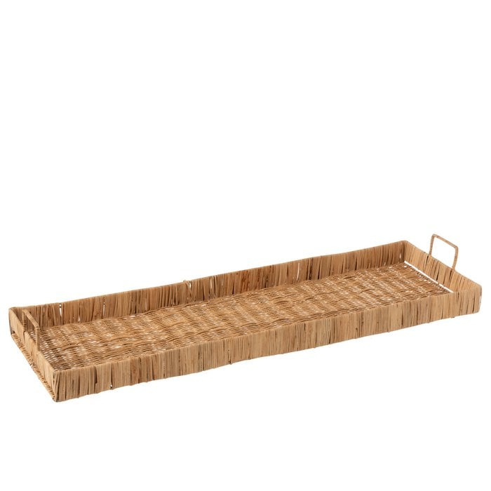 J-Line - Rotan plateau 'Wibe' (Jute, Naturel)