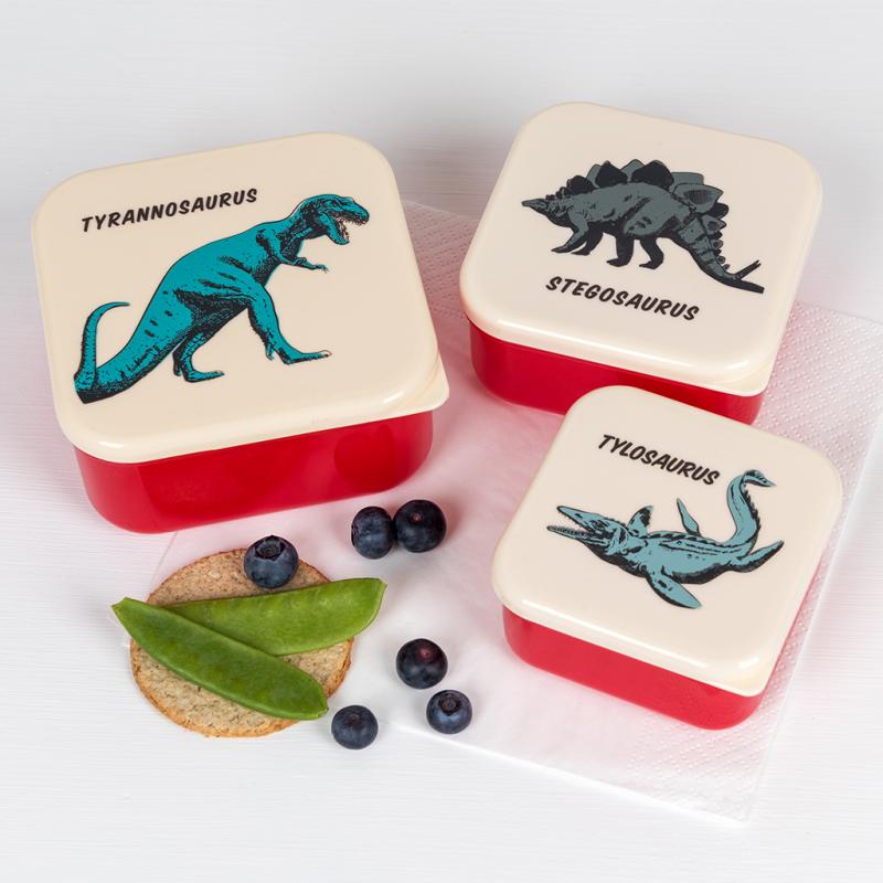 Rex London - Snackdoosjes 'Dino' - Set van 3